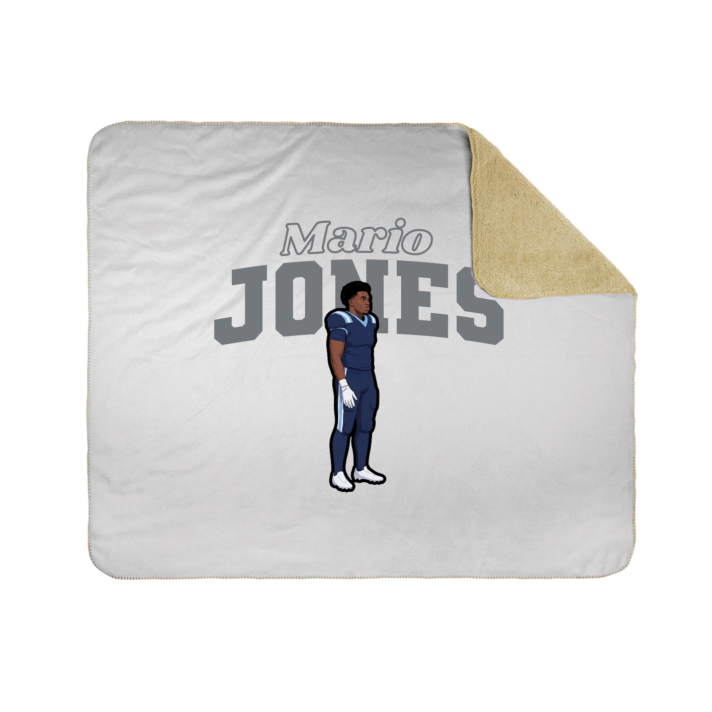 Throw Blanket — Name Arch in White