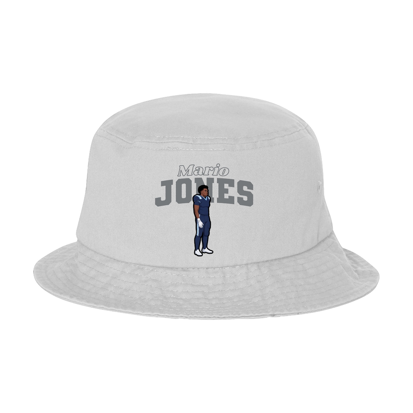 Bucket Cap — Name Arch in White