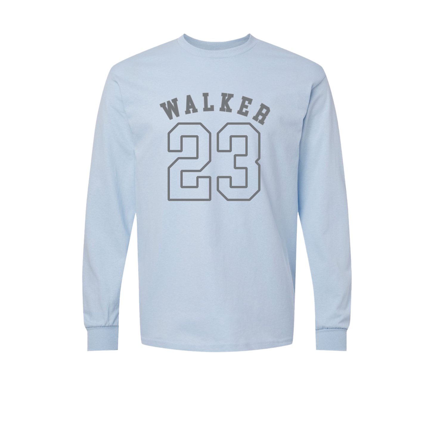 Long Sleeve Tee — Shirsey Arch in Light Blue
