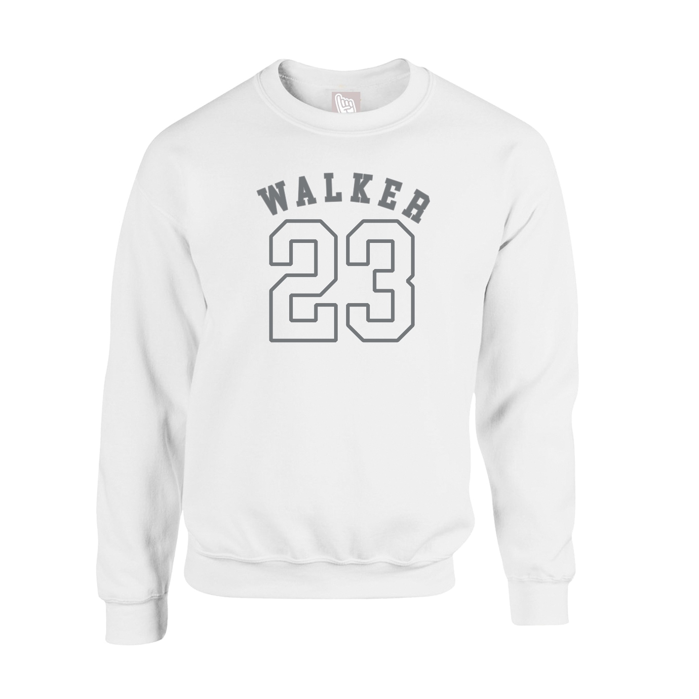 Fleece Crew — Shirsey Arch in White