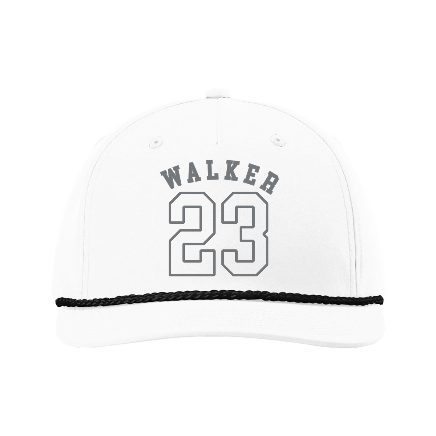 Five-Panel Classic Rope Cap — Shirsey Arch in White