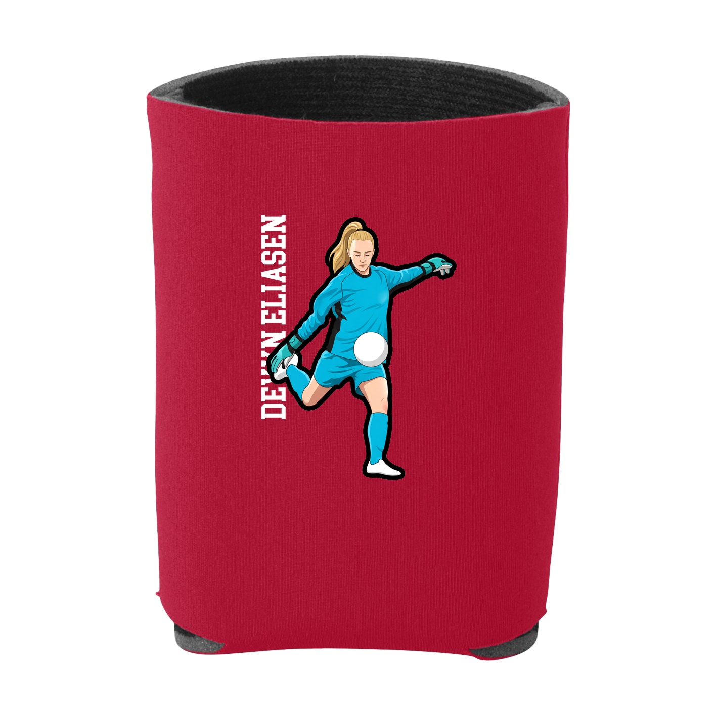 Can Holder — Name Vertical in Red