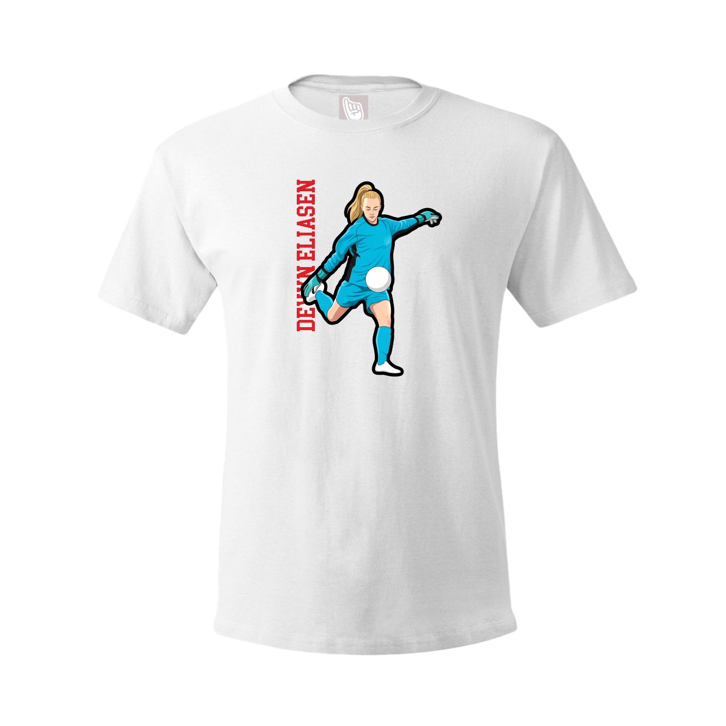 Youth Tee — Name Vertical in White