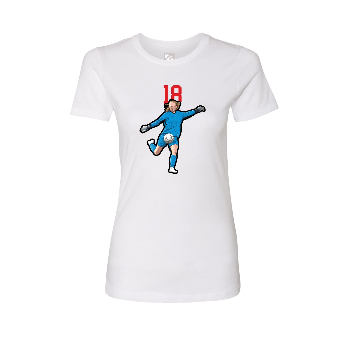 Fitted Women's Tee — Number Top in White