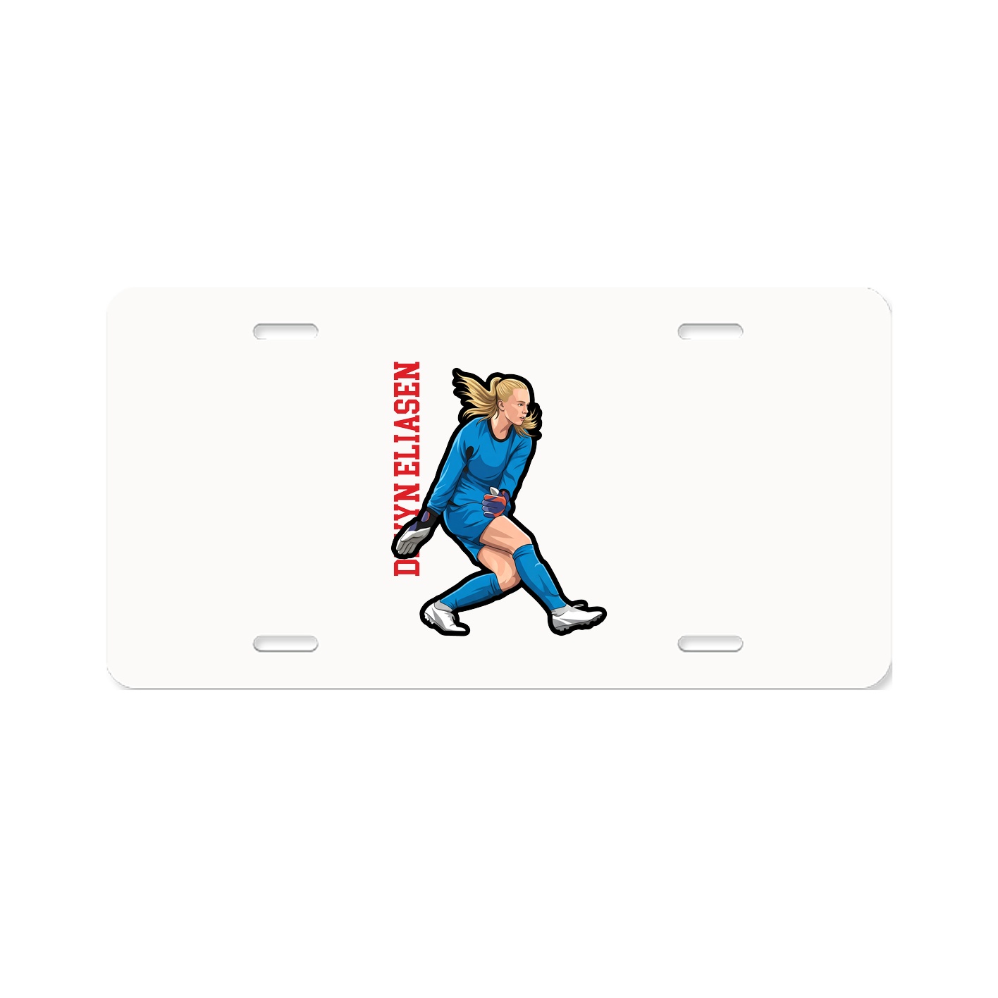 License Plate — Name Vertical in Classic