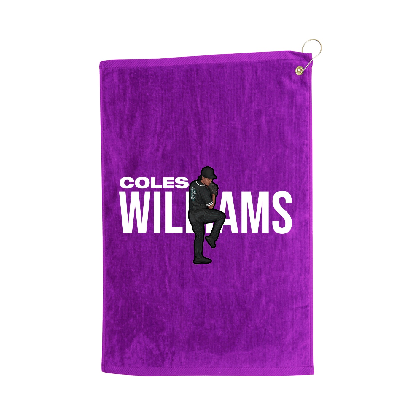 Golf Towel — Player Name in Purple