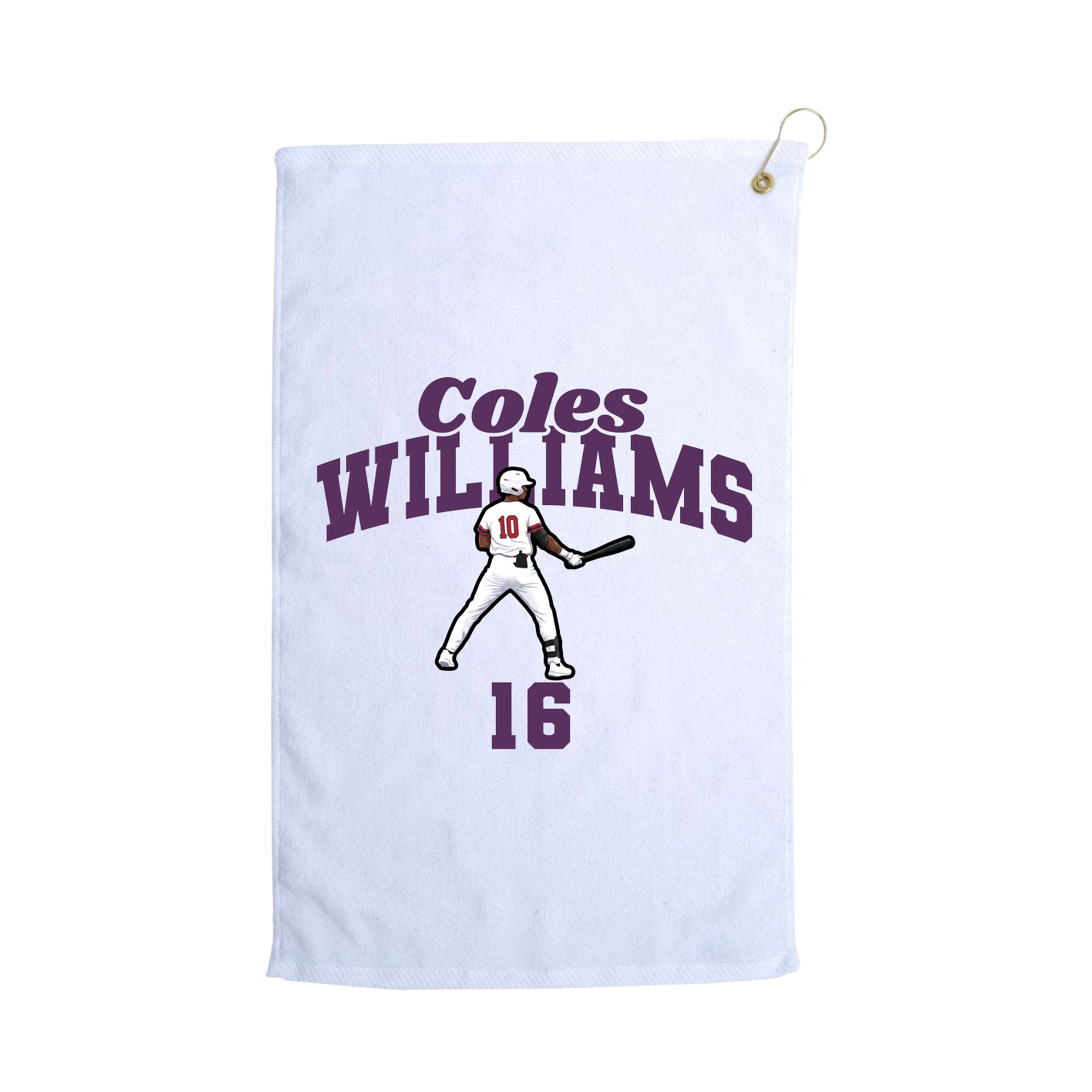 Golf Towel — Signature Arch in White