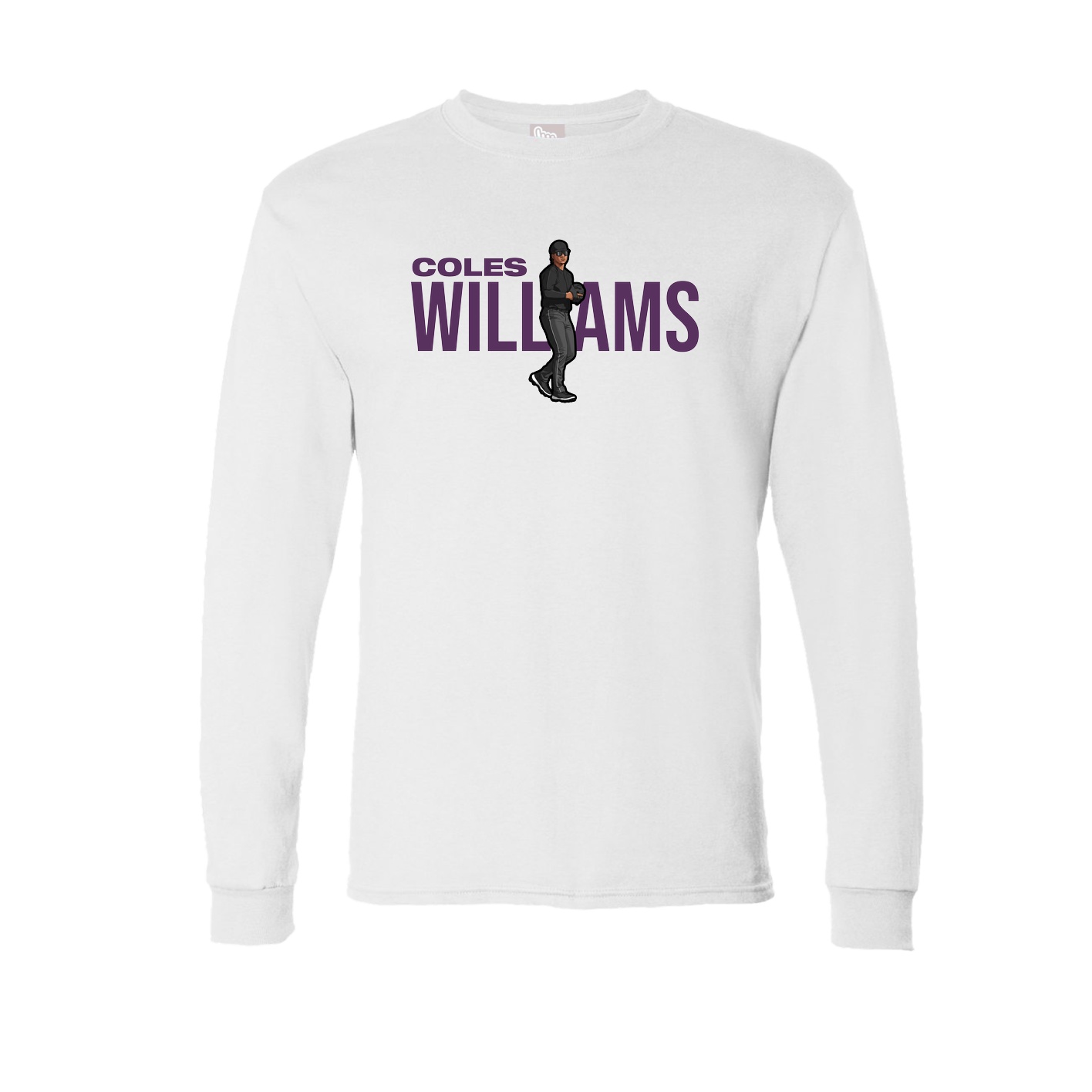 Long Sleeve Tee — Player Name in White