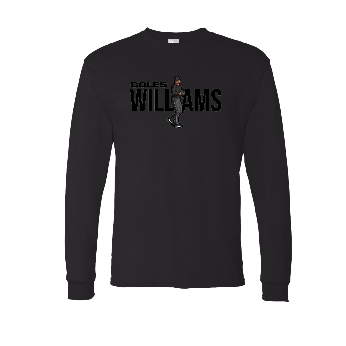 Long Sleeve Tee — Player Name in Black