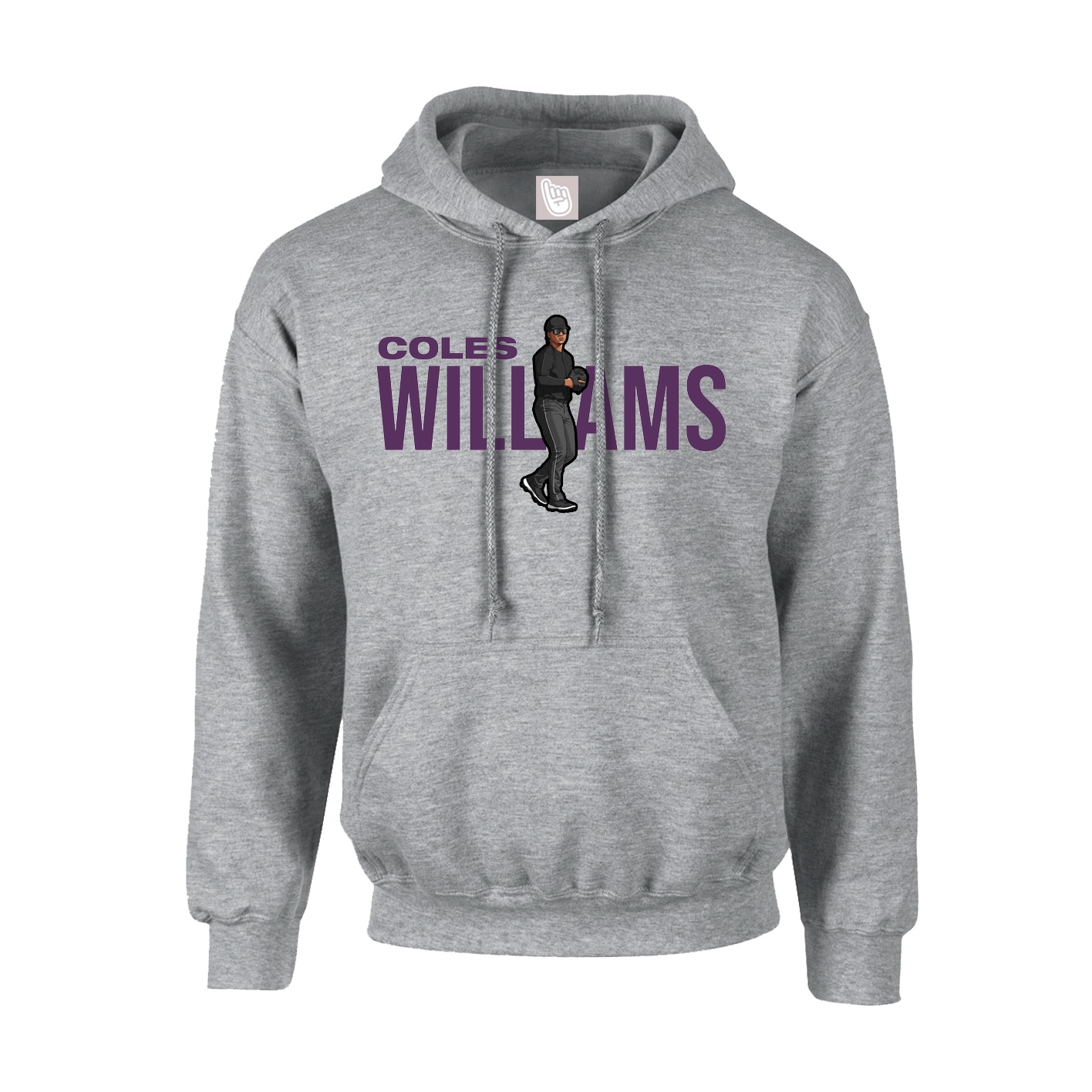 Hoodie — Player Name in Grey