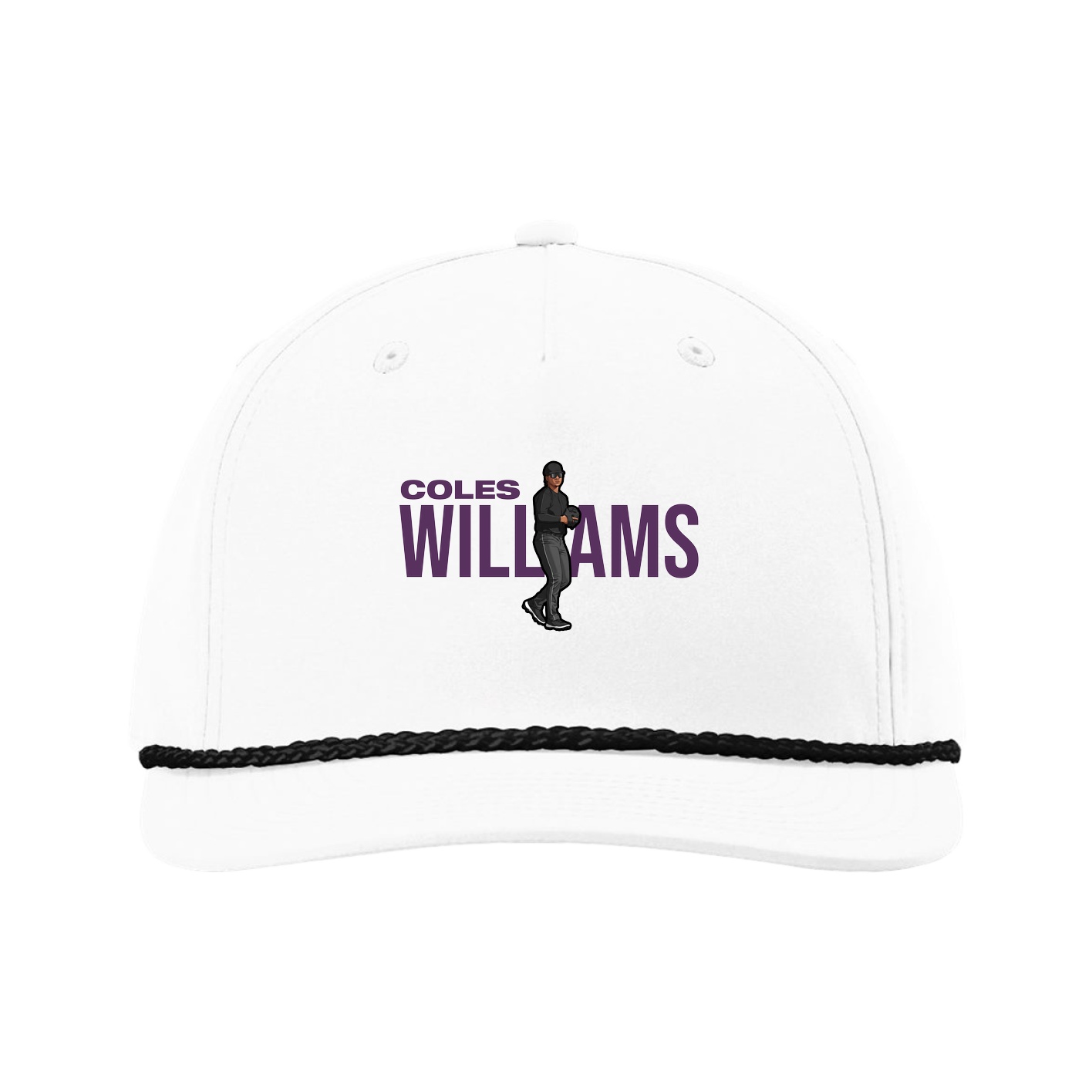 Five-Panel Classic Rope Cap — Player Name in White