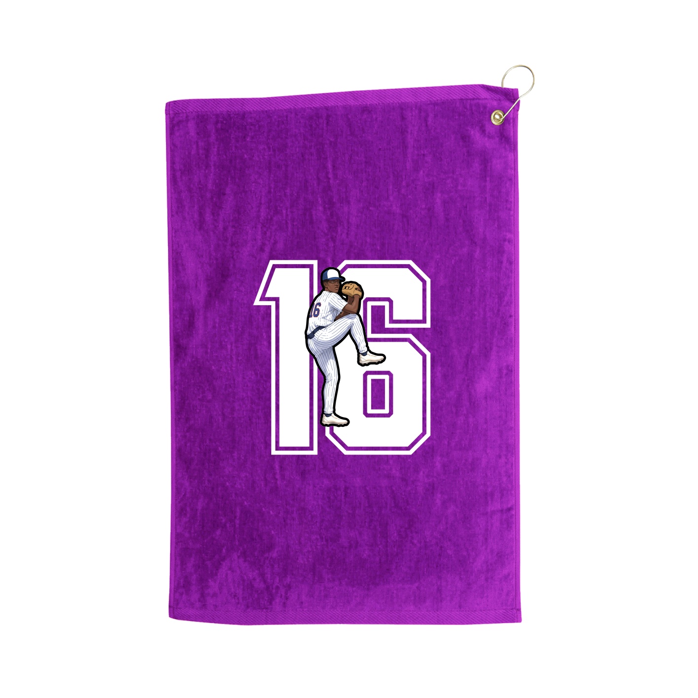 Golf Towel — Number in Purple