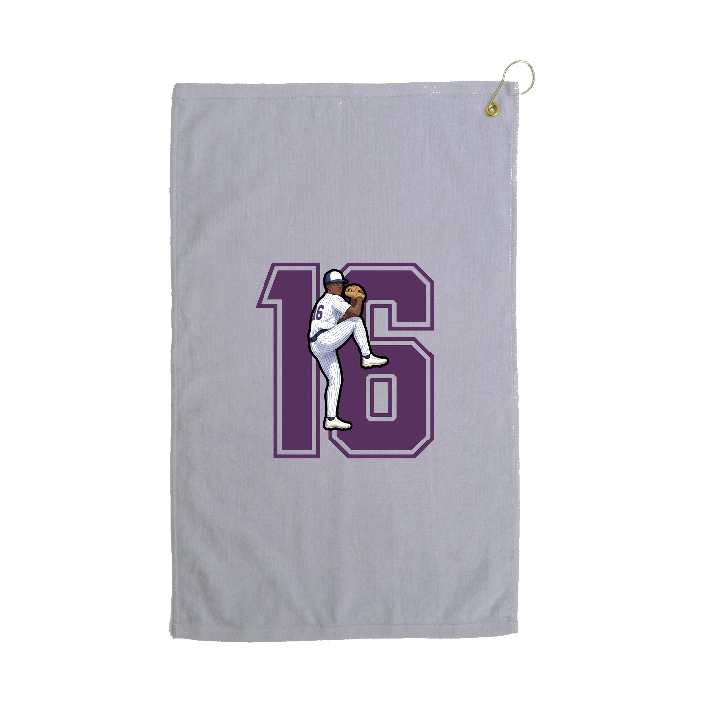 Golf Towel — Number in Grey