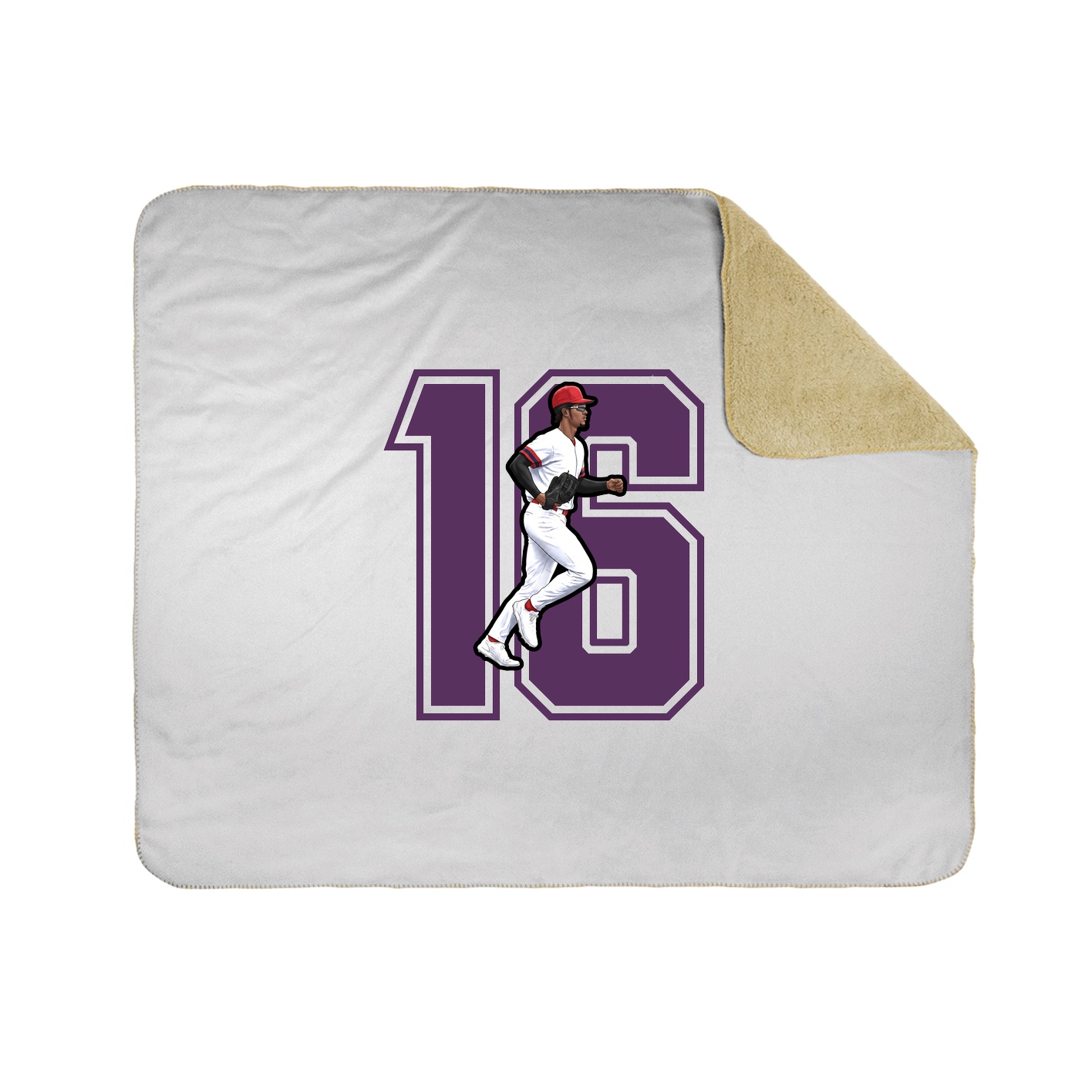 Throw Blanket — Number in White