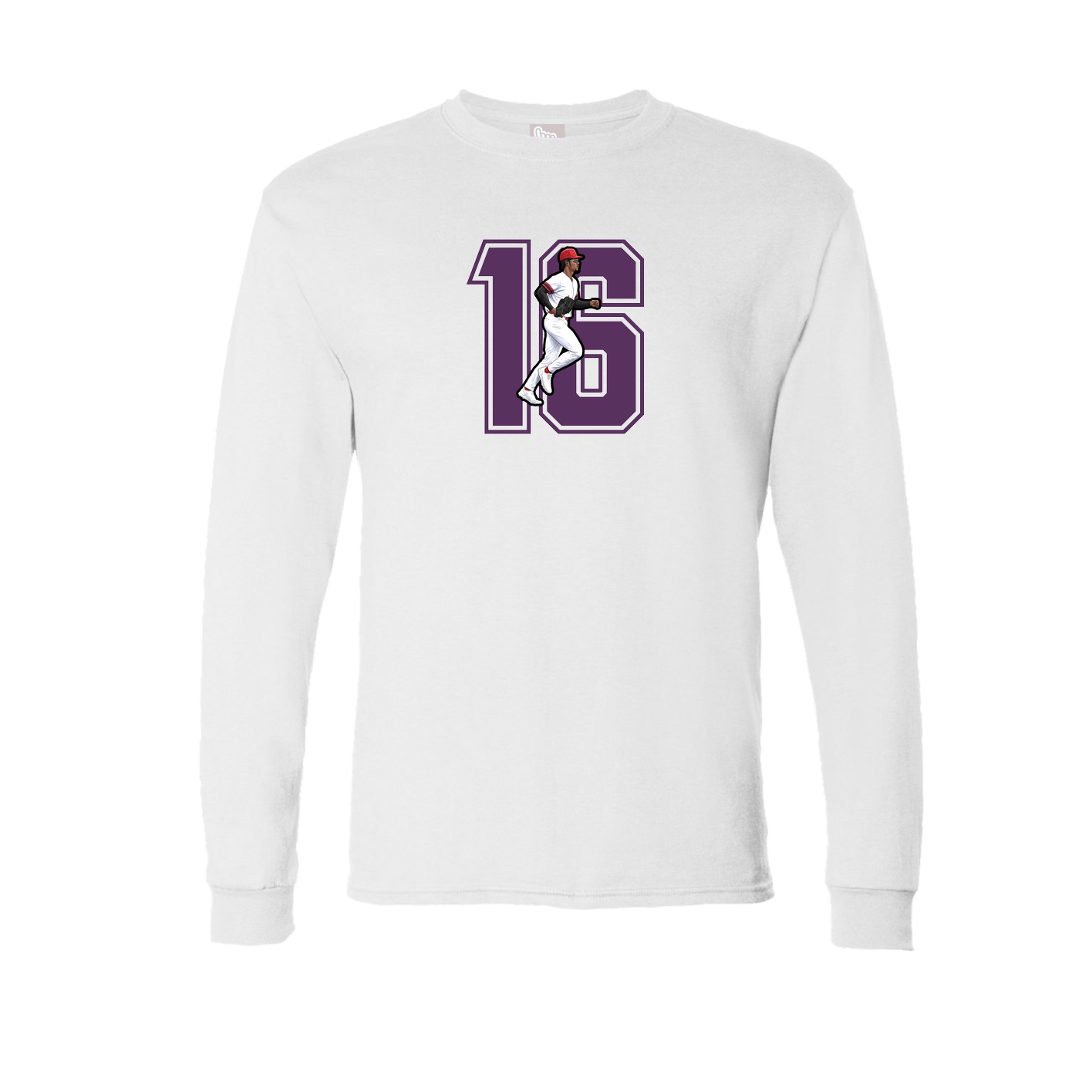 Long Sleeve Tee — Number in White