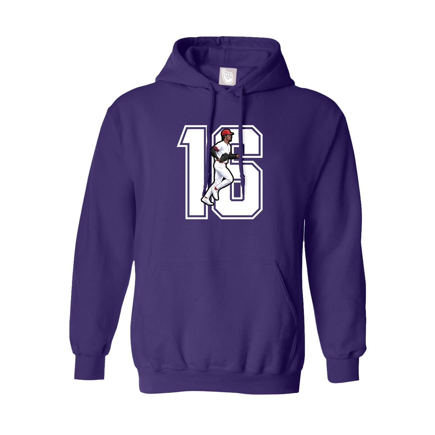 Hoodie — Number in Purple