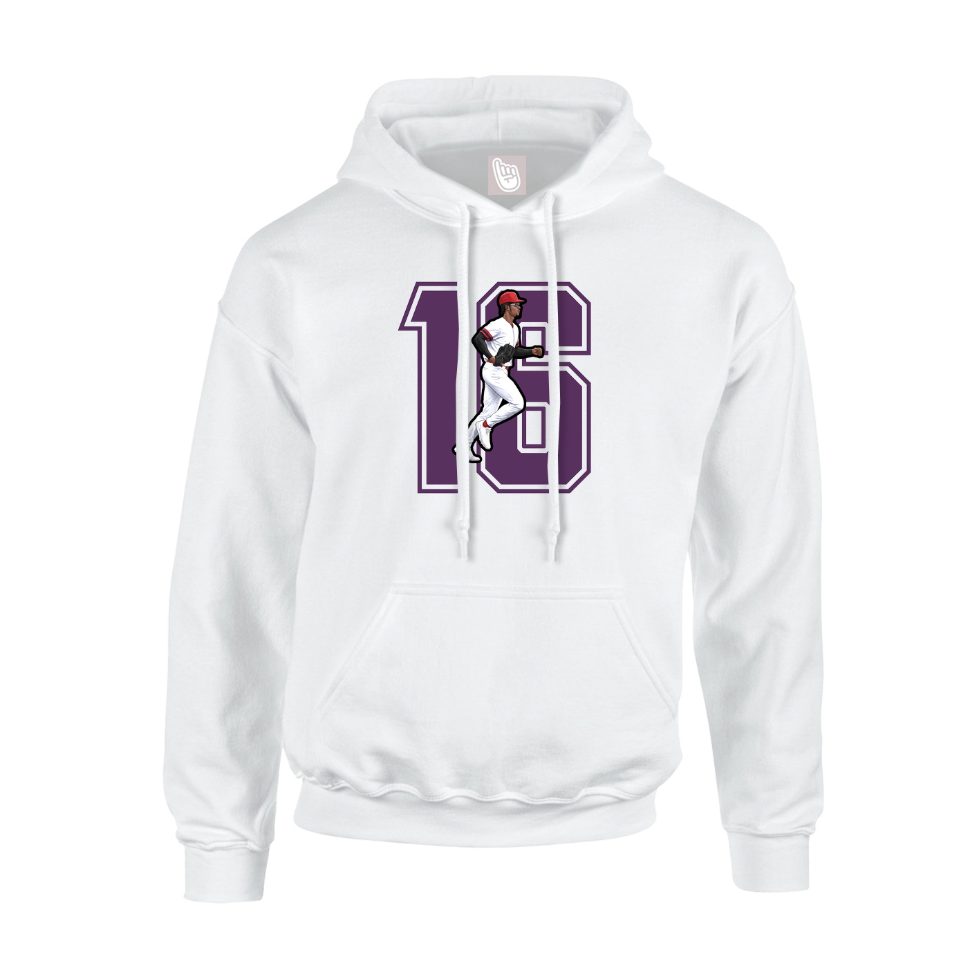 Hoodie — Number in White