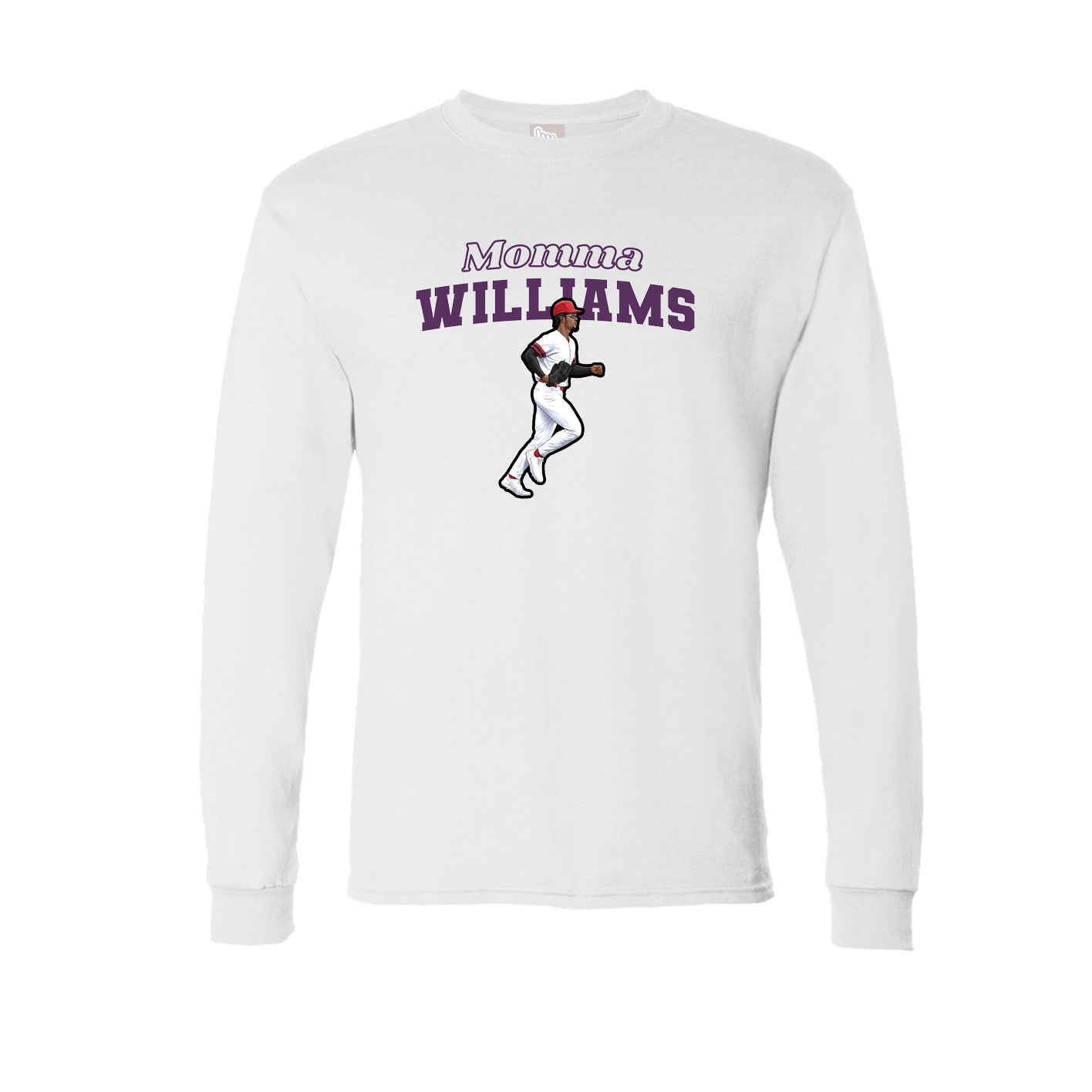 Long Sleeve Tee — Mothers Day Block in White