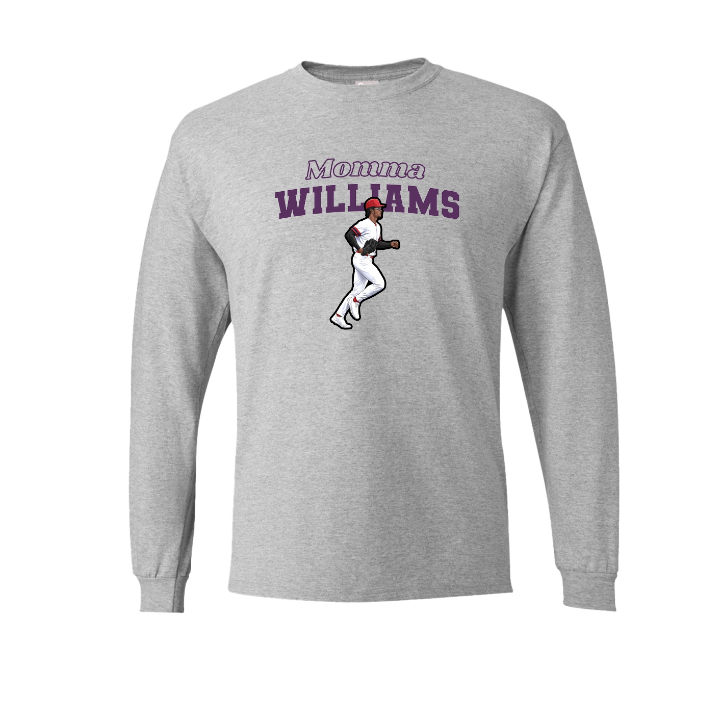 Long Sleeve Tee — Mothers Day Block in Grey