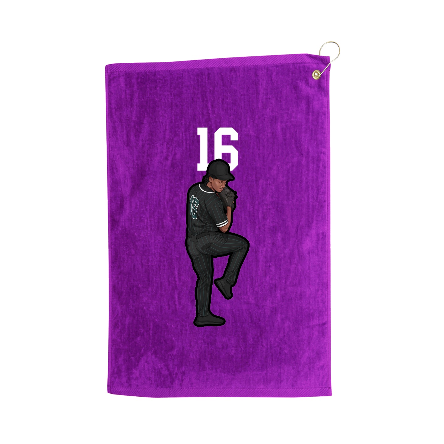 Golf Towel — Number Top in Purple