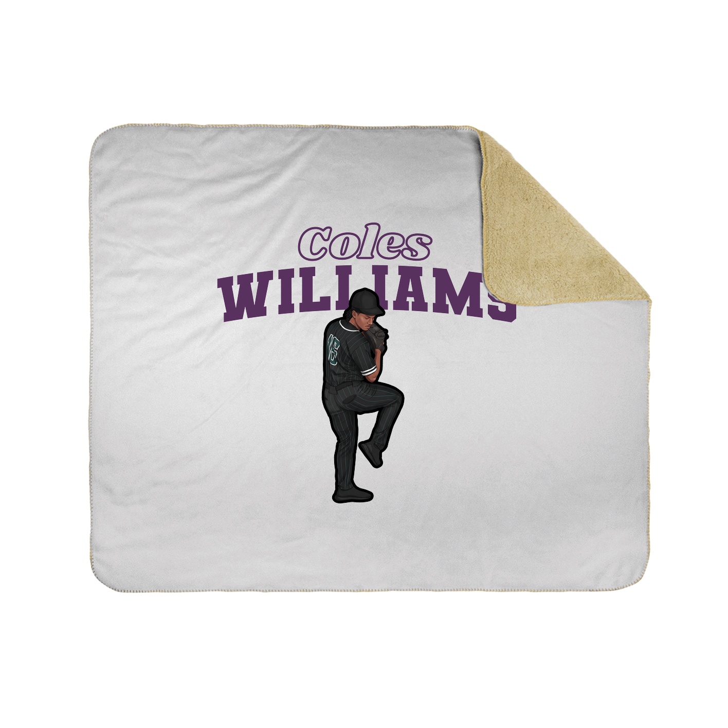 Throw Blanket — Name Arch in White