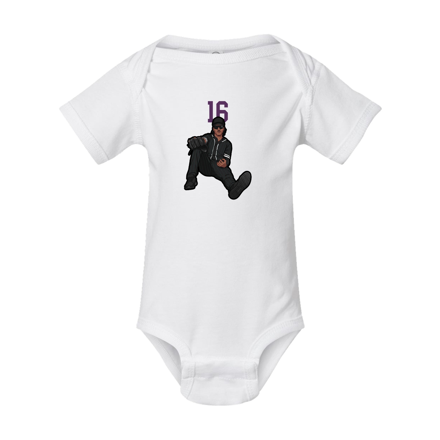Baby Onesie — Number Top in White