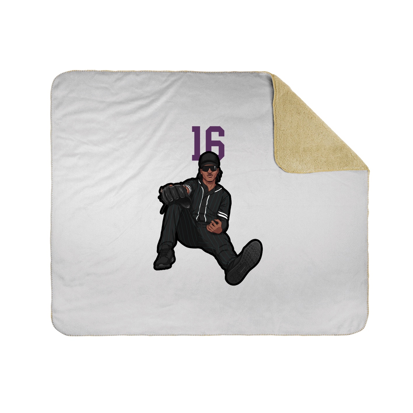Throw Blanket — Number Top in White
