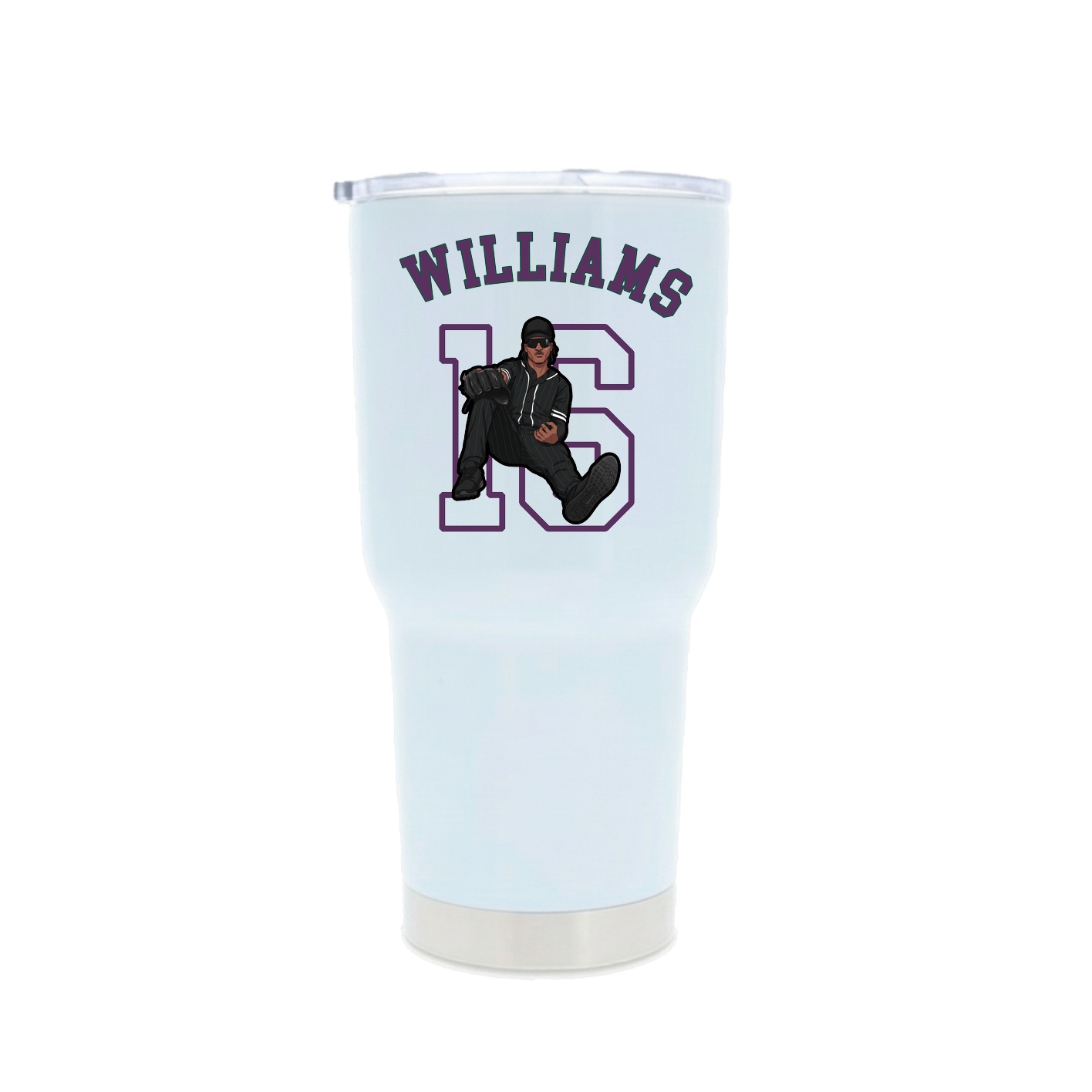 30oz Stainless Steel Tumbler — Shirsey Arch in White