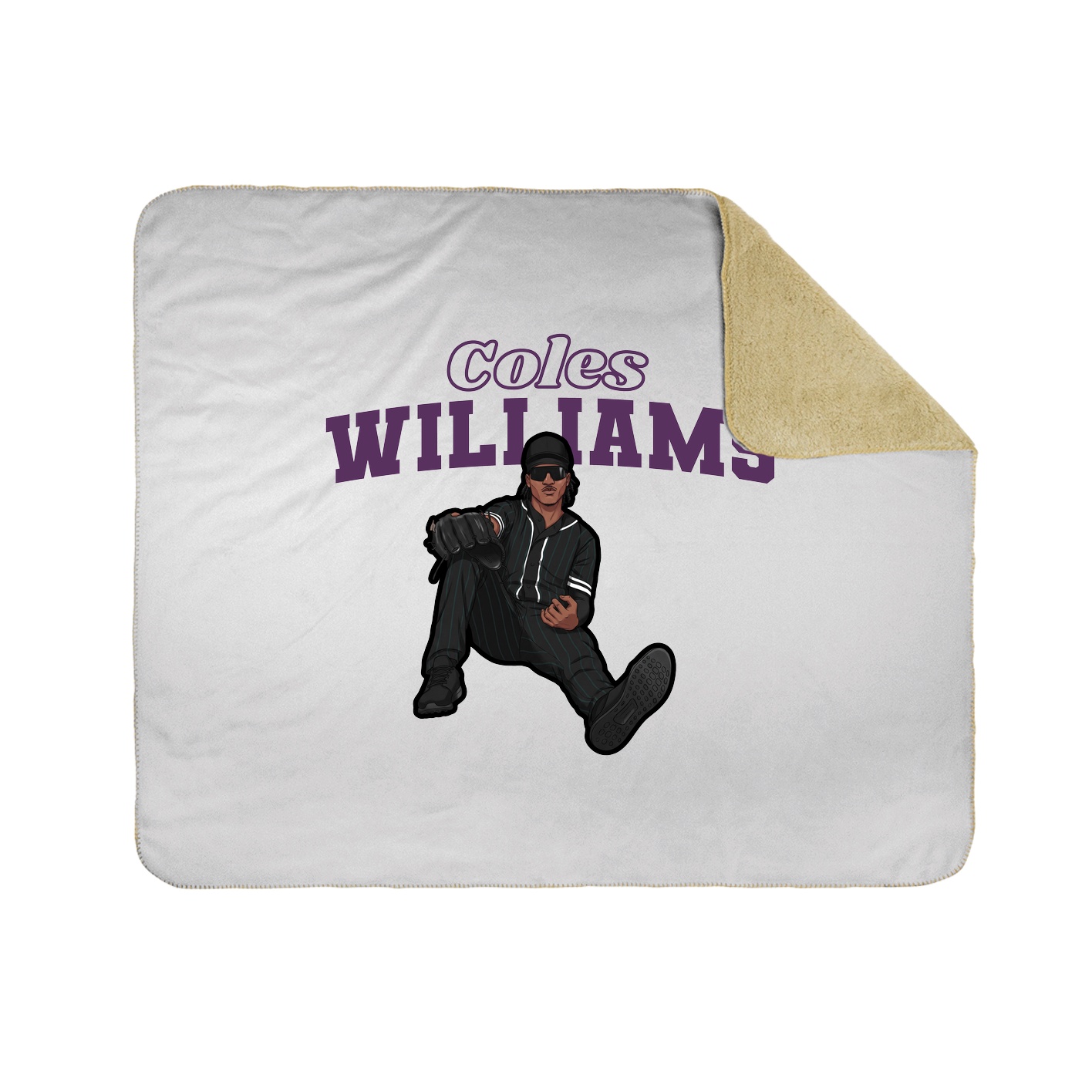Throw Blanket — Name Arch in White