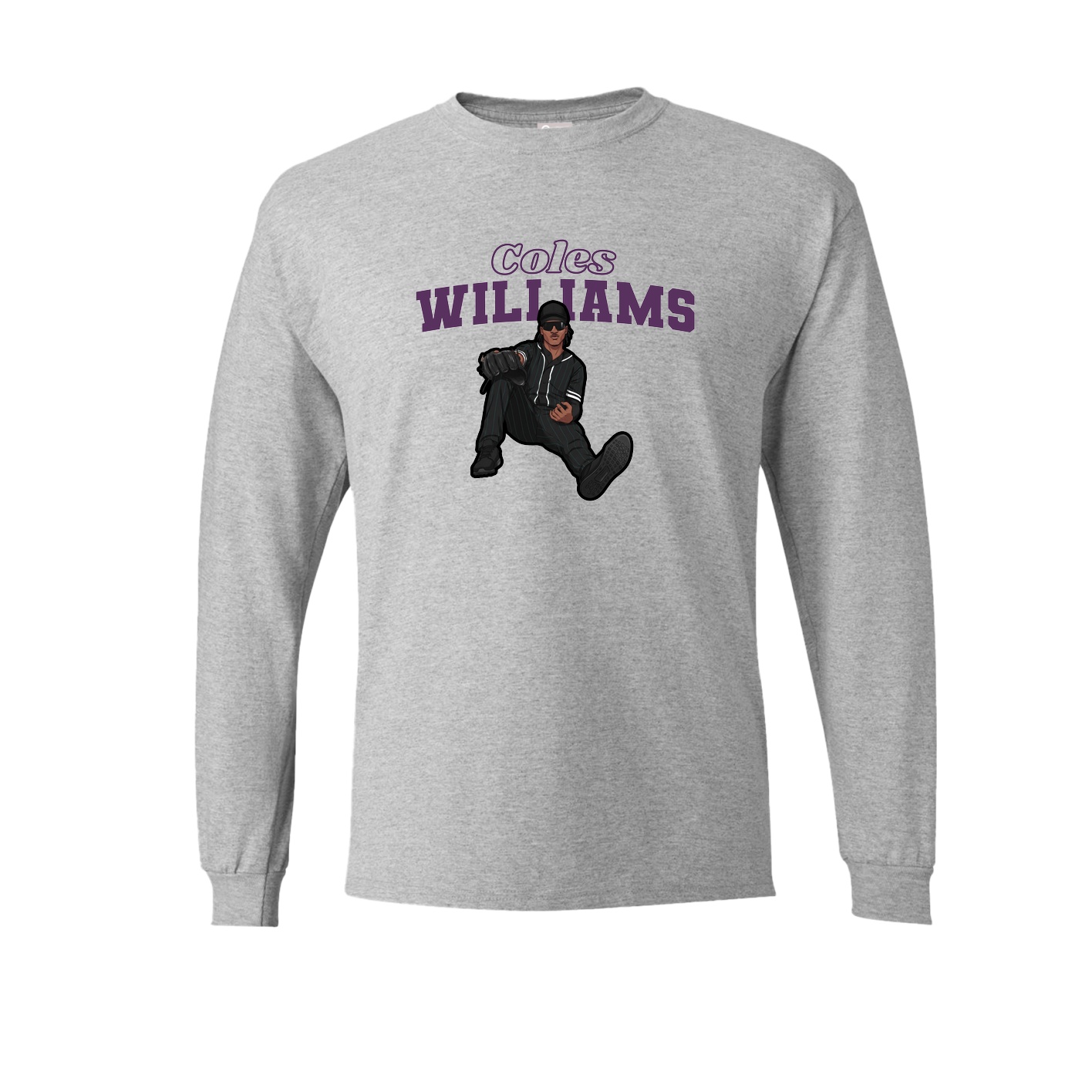 Long Sleeve Tee — Name Arch in Grey