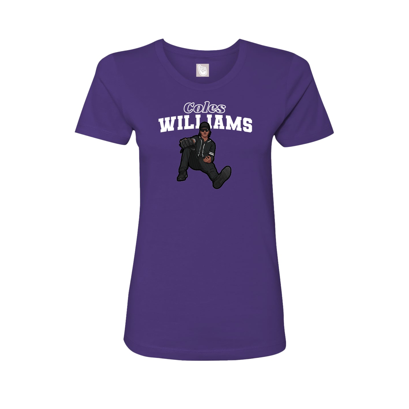 Womens Tee — Name Arch in Purple