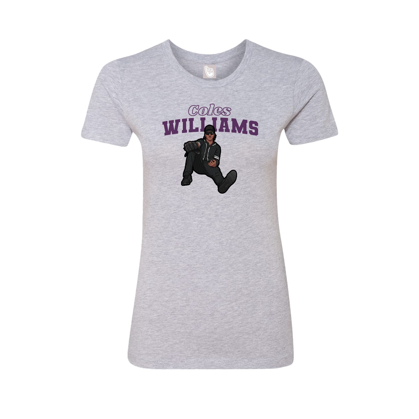 Womens Tee — Name Arch in Grey