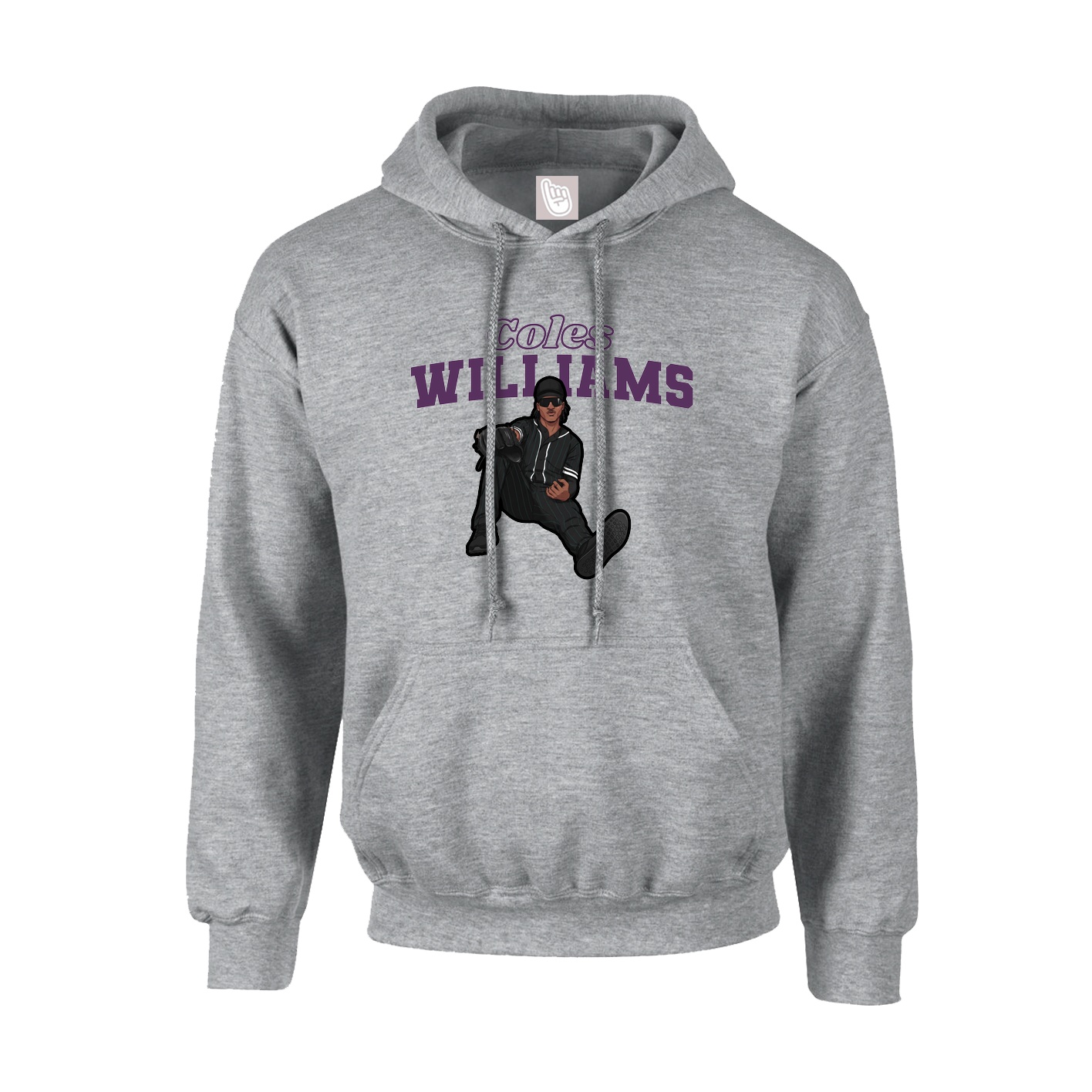 Hoodie — Name Arch in Grey