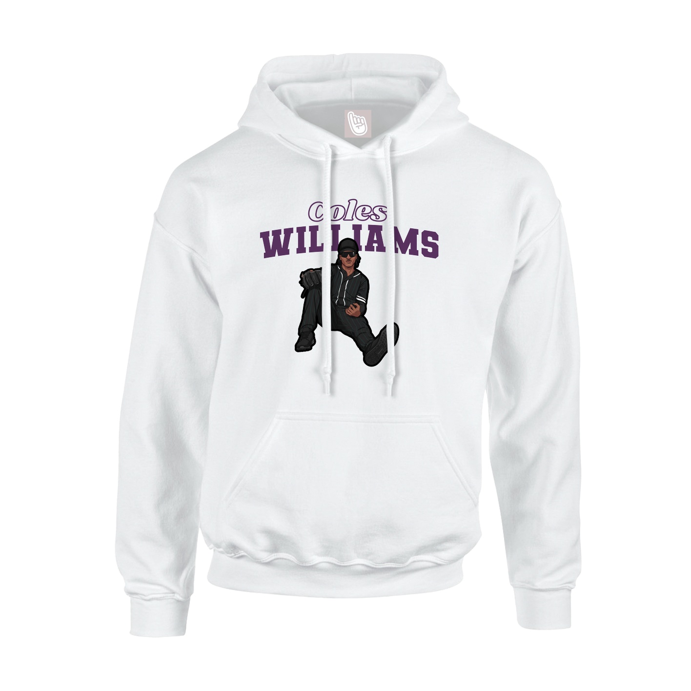 Hoodie — Name Arch in White