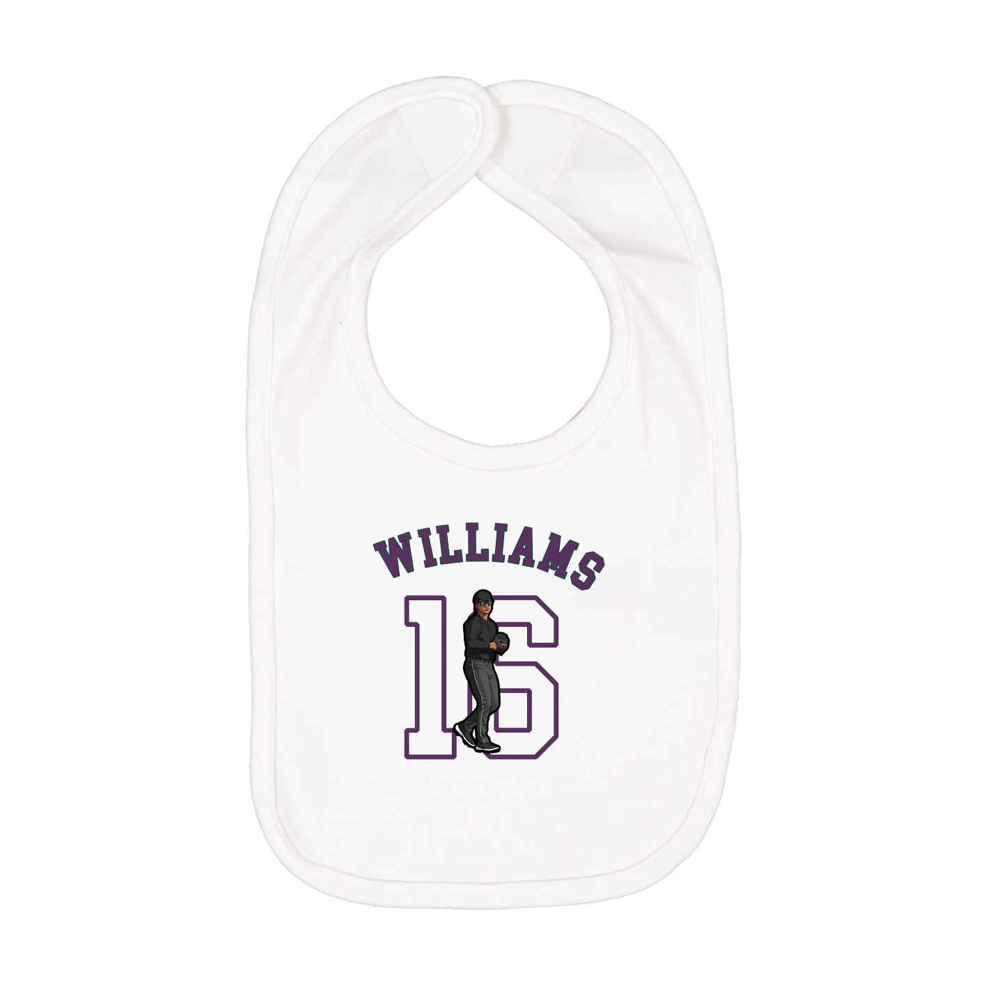 Infant Bib — Shirsey Arch in White