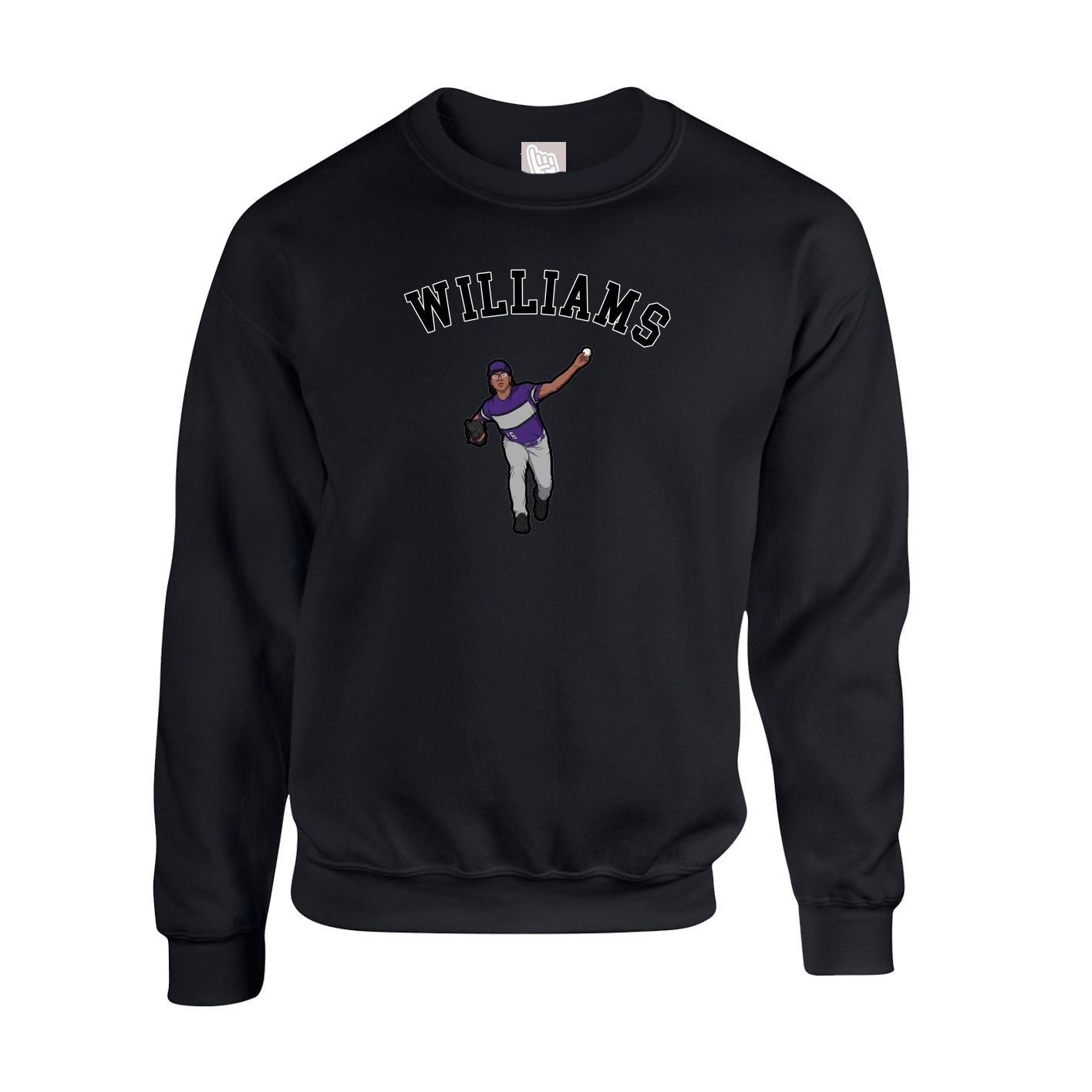 Fleece Crew — Shirsey Arch in Black