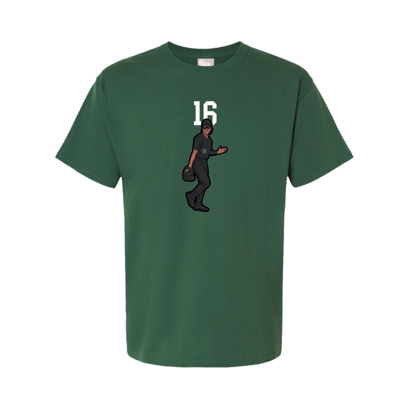 Youth Tee — Number Top in Green