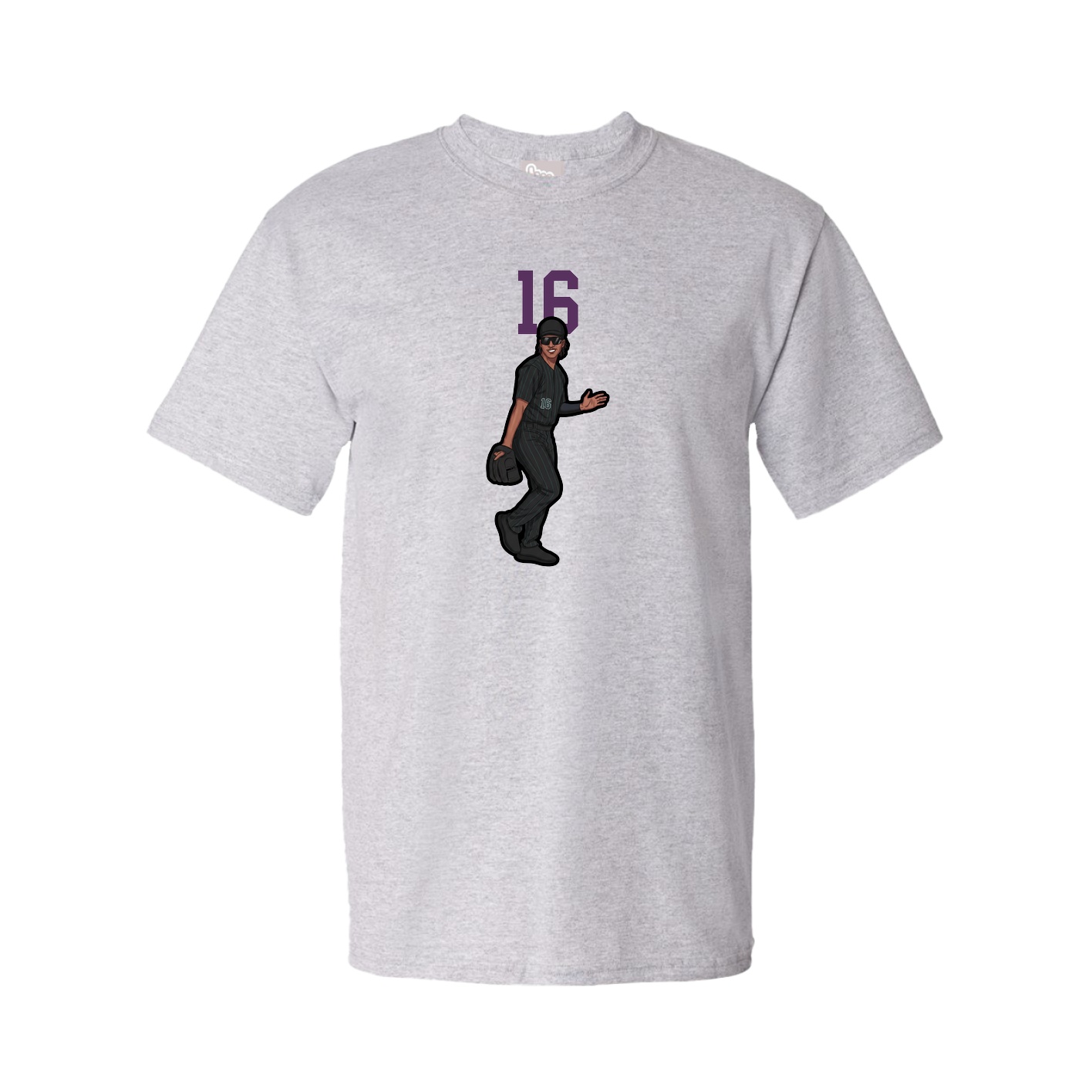 Youth Tee — Number Top in Grey