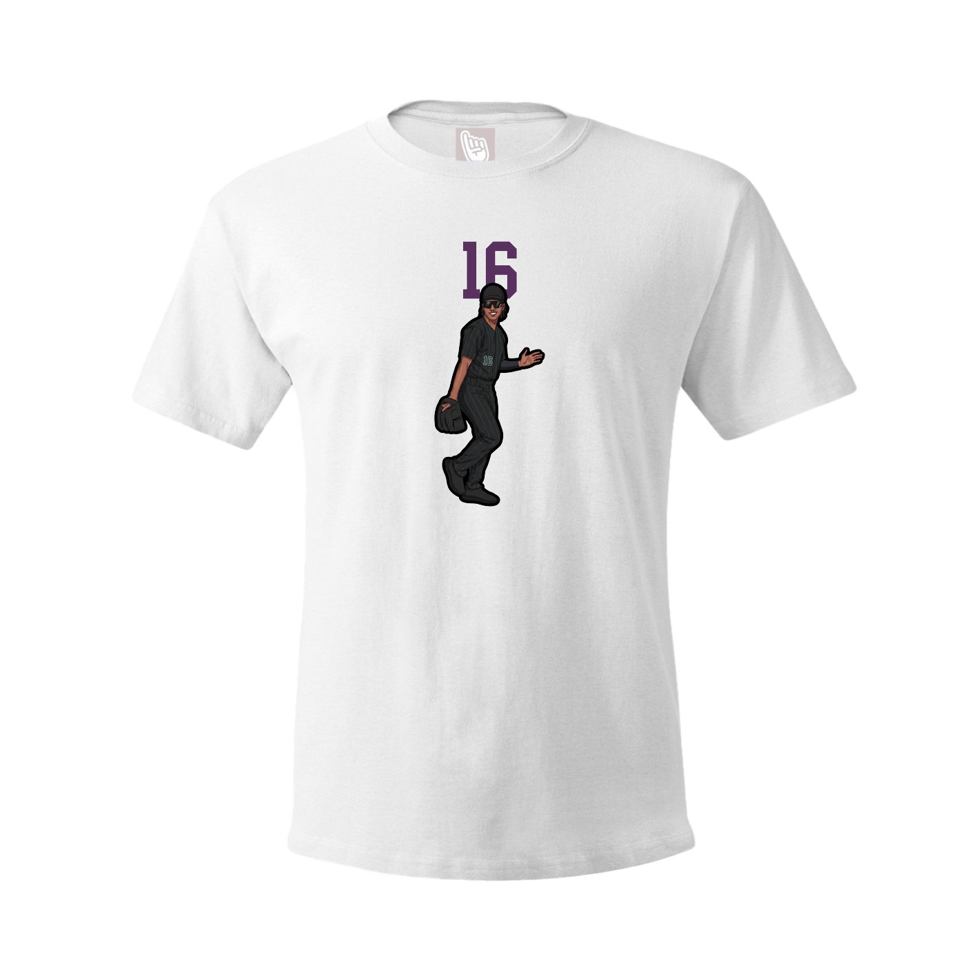 Youth Tee — Number Top in White