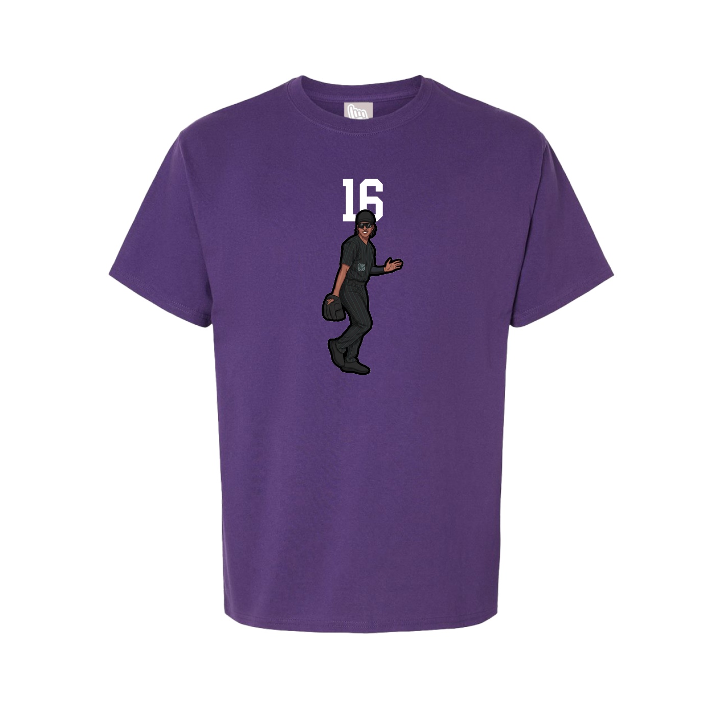 Youth Tee — Number Top in Purple