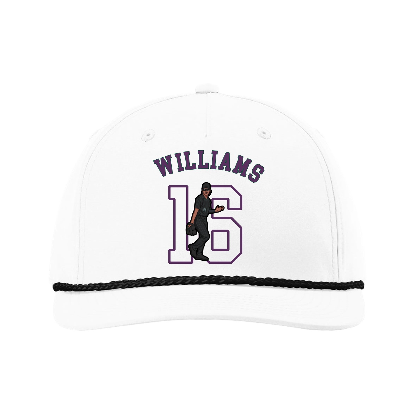 Five-Panel Classic Rope Cap — Shirsey Arch in White