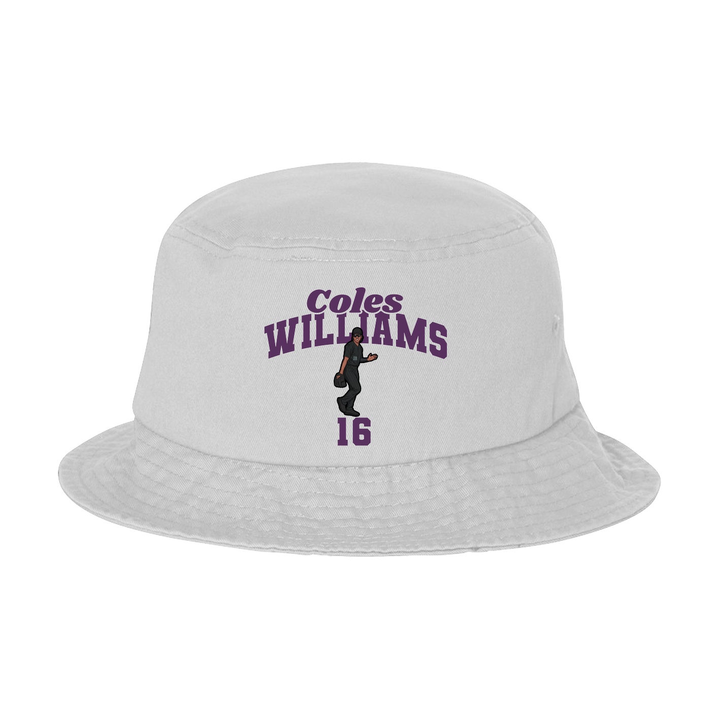 Bucket Cap — Signature Arch in White