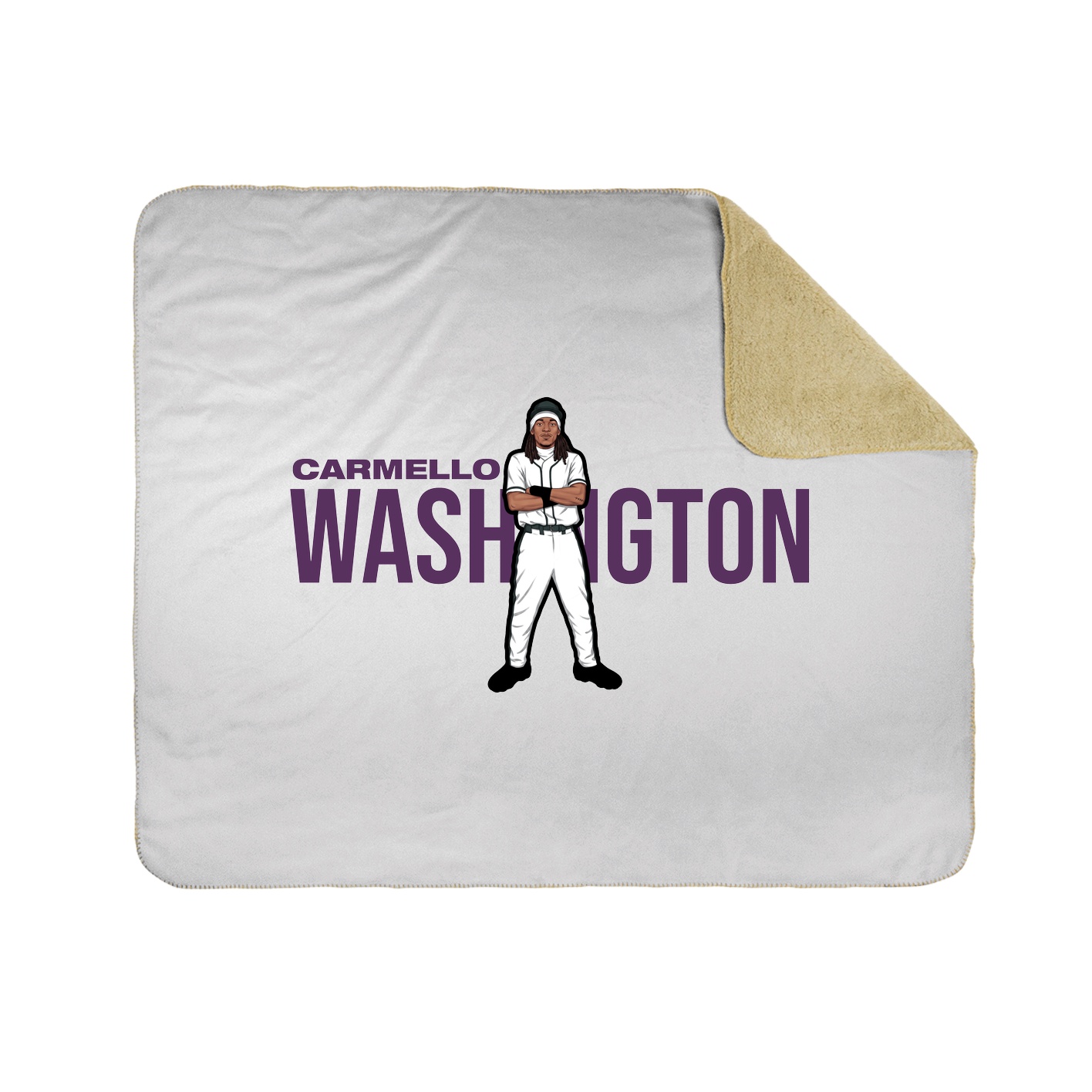 Throw Blanket — Player Name in White