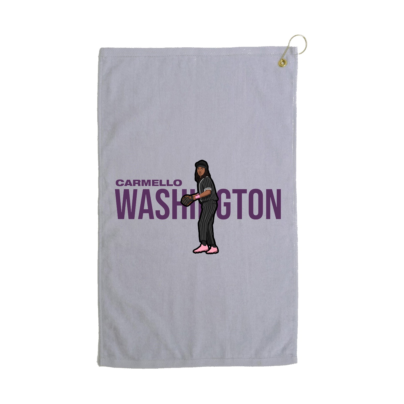 Golf Towel — Player Name in Grey