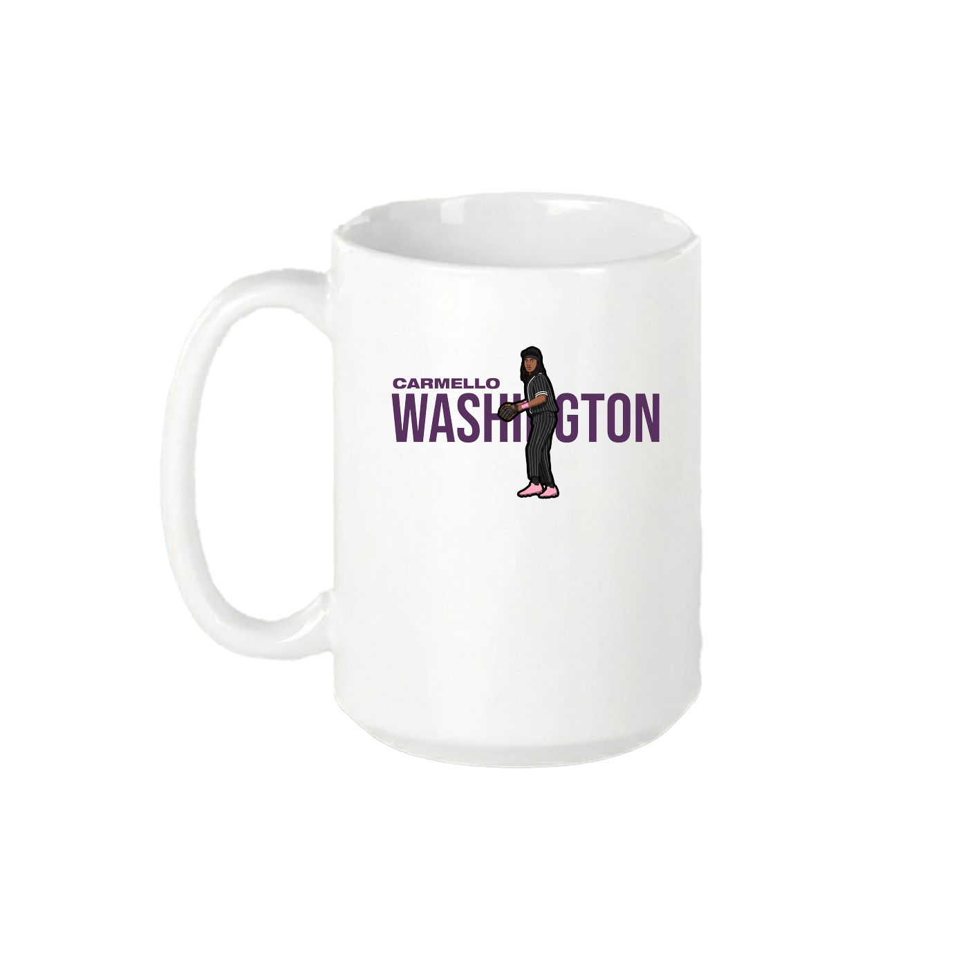 15oz Coffee Mug — Player Name in White