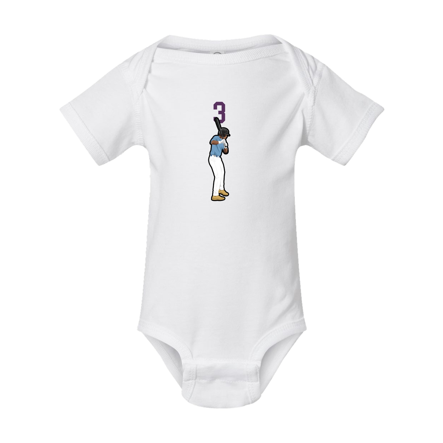 Baby Onesie — Number Top in White