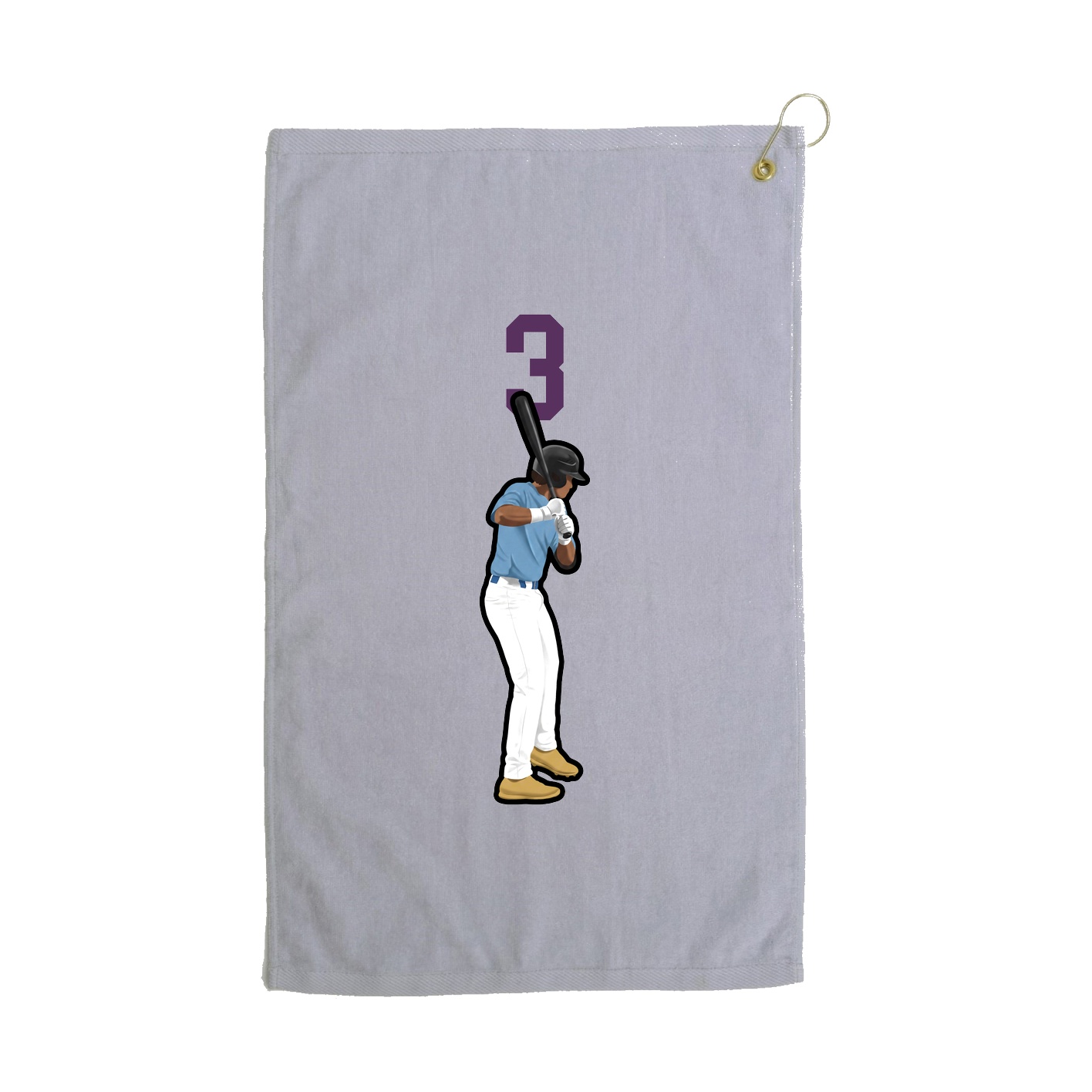Golf Towel — Number Top in Grey