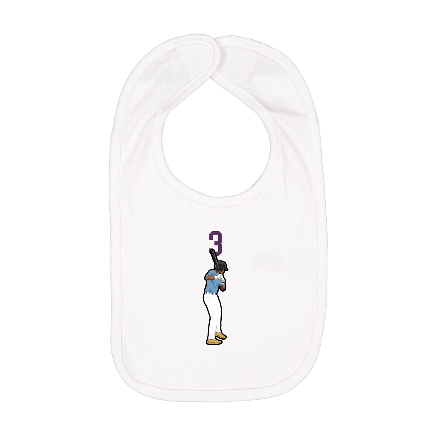 Infant Bib — Number Top in White