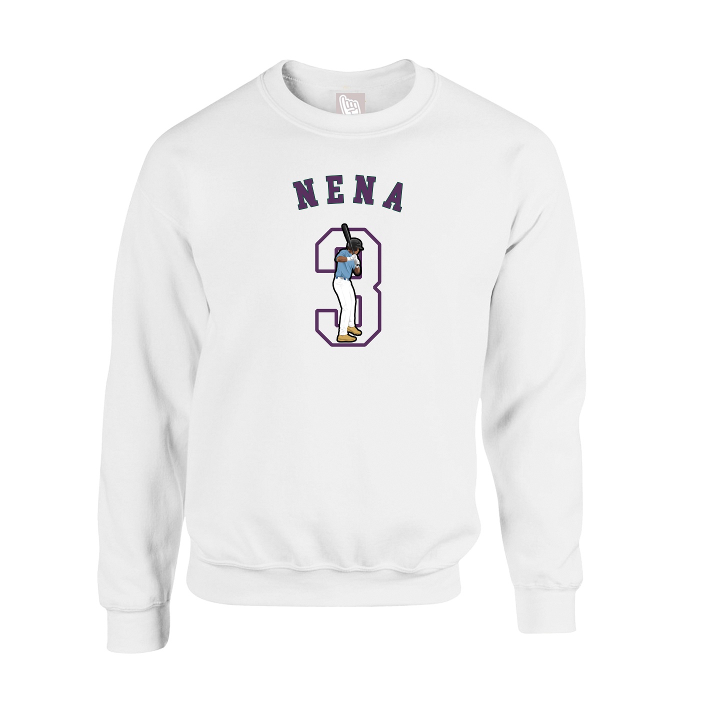 Fleece Crew — Shirsey Arch in White