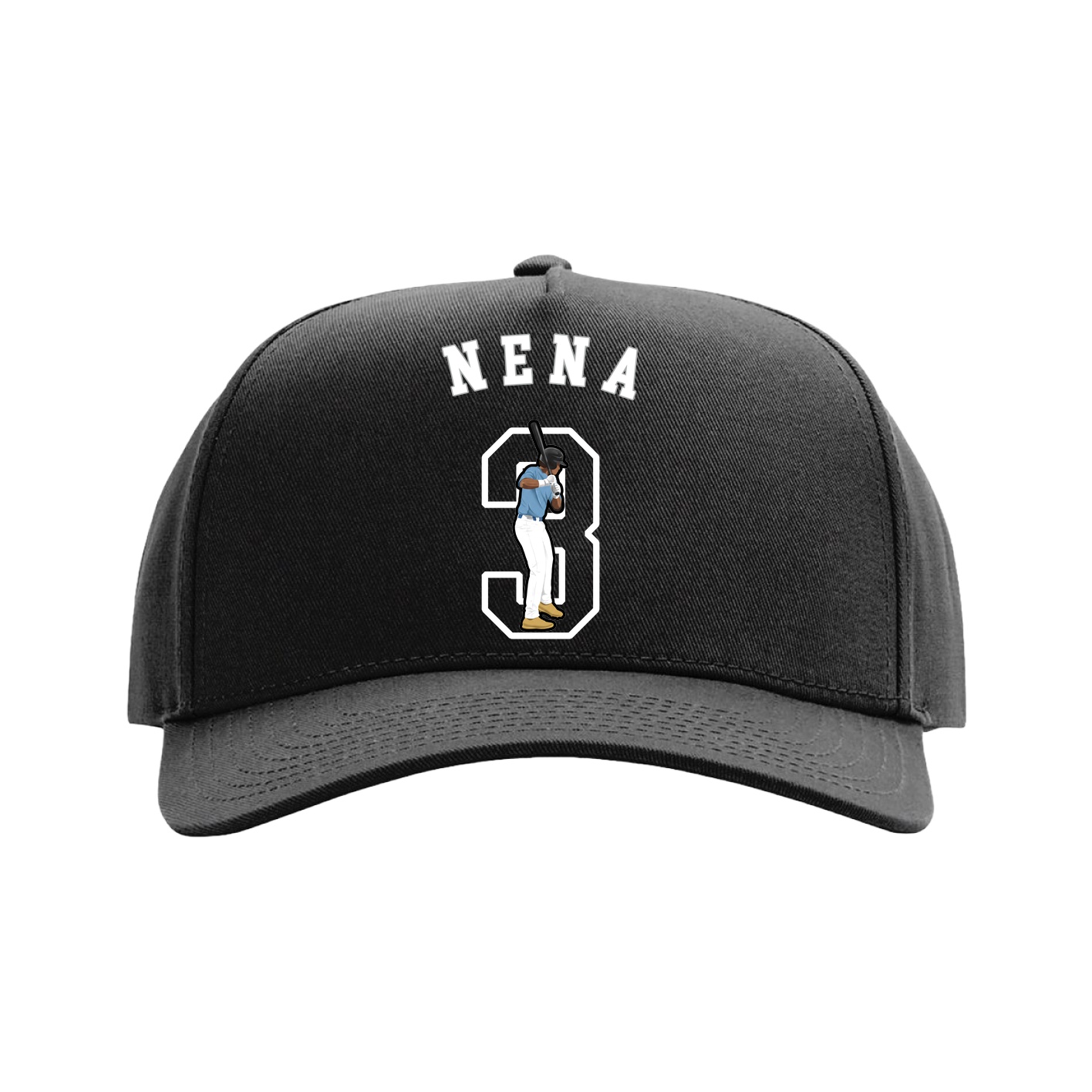 Full Fabric Five-Panel Champ Cap — Shirsey Arch in Black